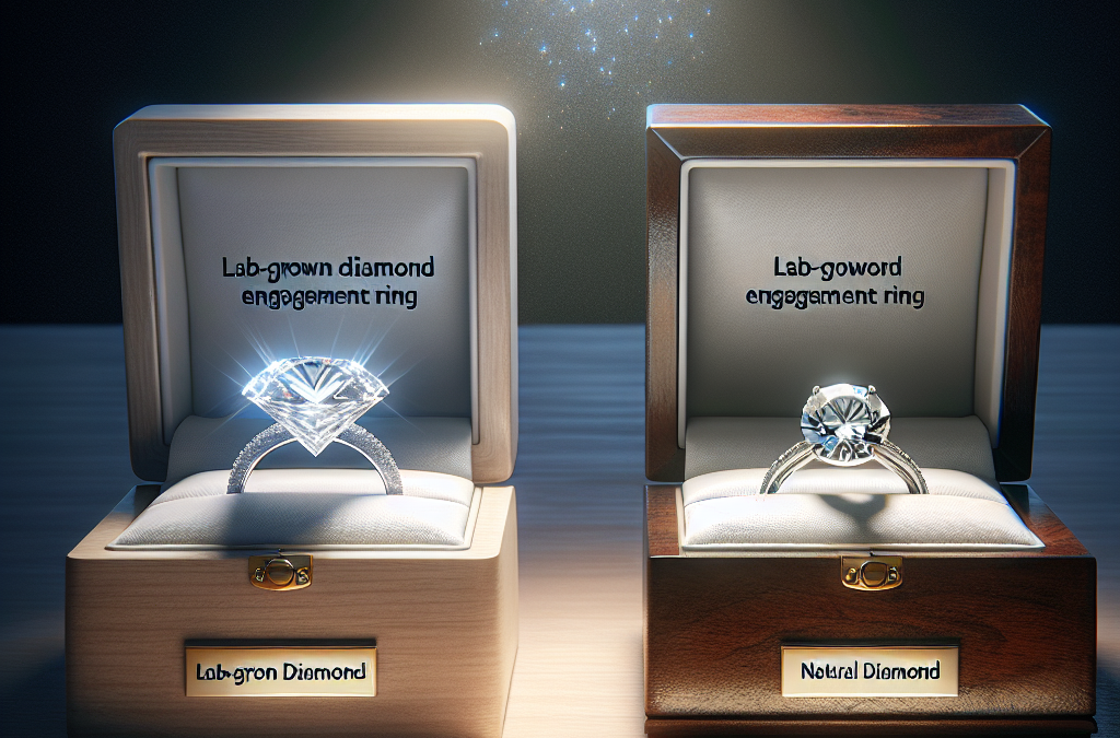 How do lab grown diamond engagement rings compare to natural ones?