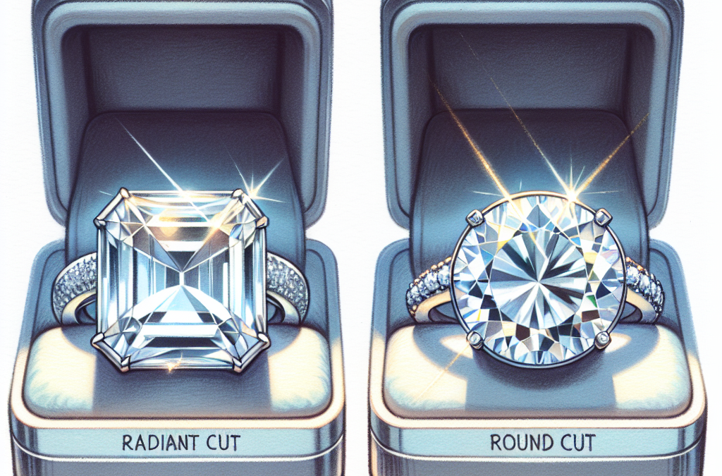 How do radiant cut engagement rings compare to round cuts?
