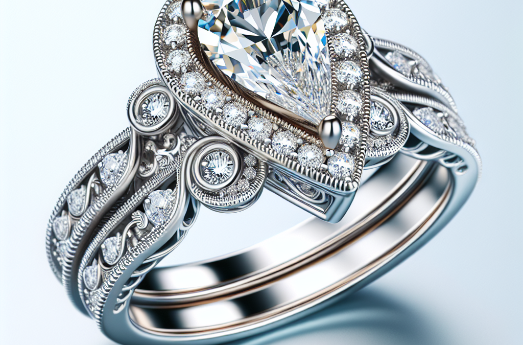 What are distinctive design styles of pear diamond engagement rings?