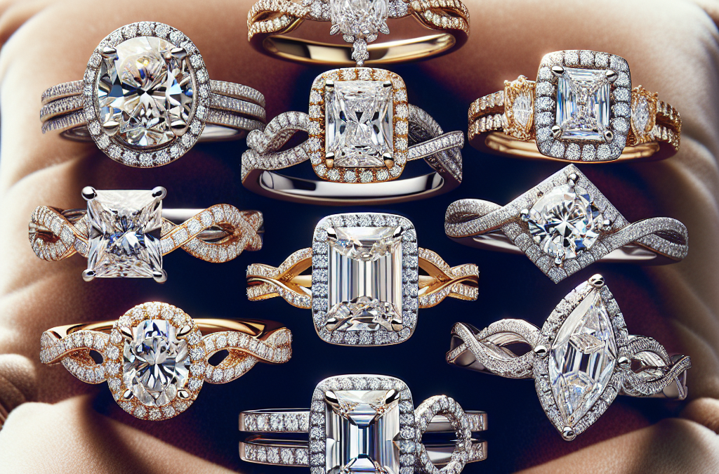 What are some popular styles of radiant solitaire engagement rings?