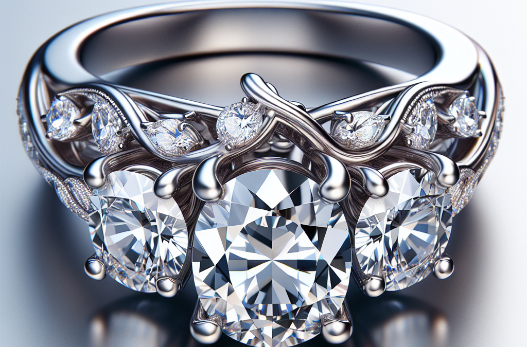 What design elements make a 3 diamond engagement ring unique?