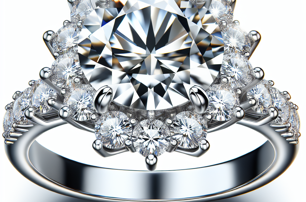 What design features stand out in a 2ct diamond engagement ring?