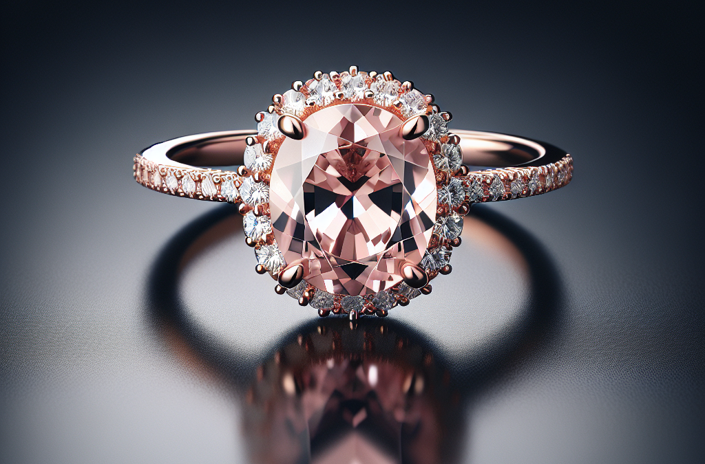 What does a rose gold morganite engagement ring look like?