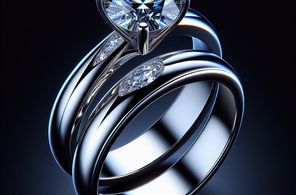 What does a round diamond engagement ring with a wedding band look like?