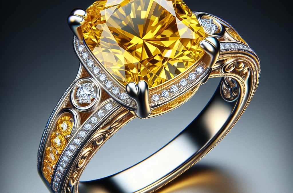 What makes a yellow diamond engagement ring design special?