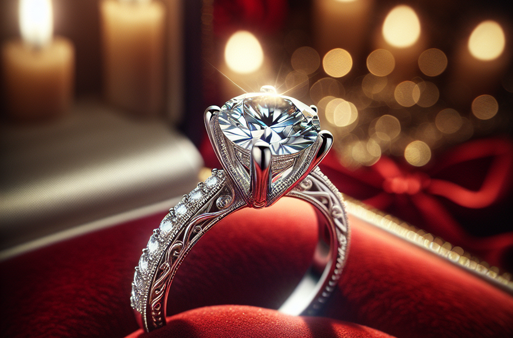 What makes an engagement ring with white gold and diamond special?