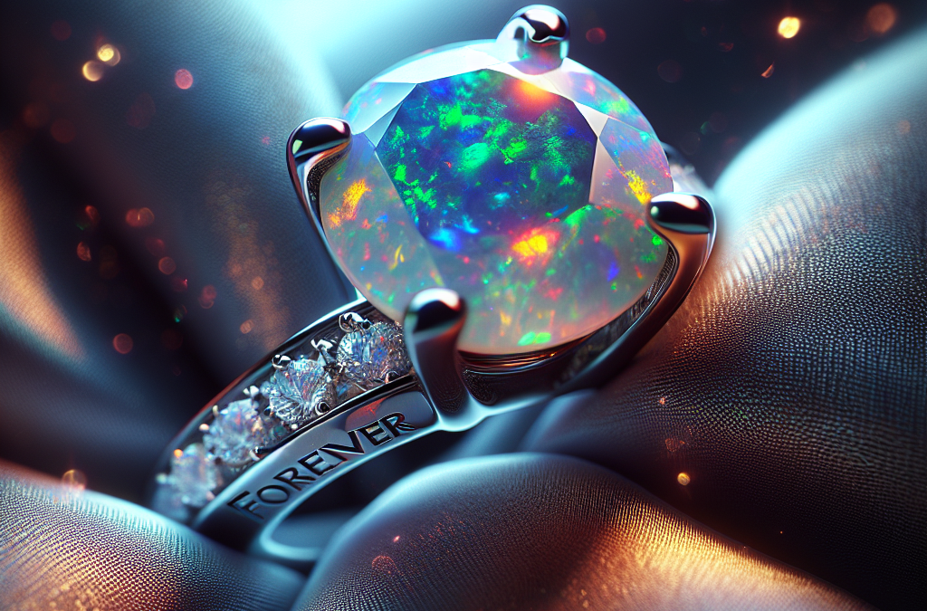 What makes an opal engagement ring unique and symbolic?