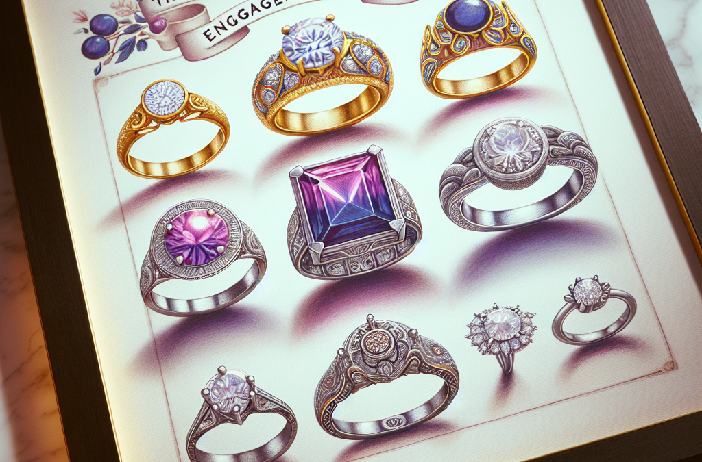 Why are purple stone engagement rings considered non‑traditional?