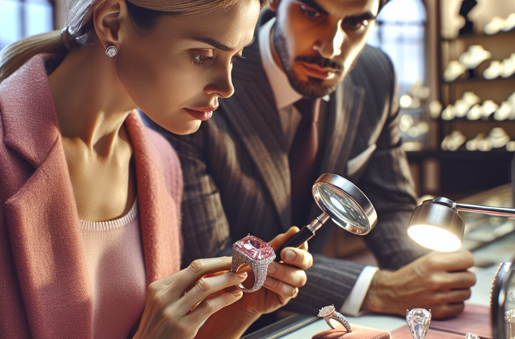 How can you tell if a pink diamond engagement ring is real?