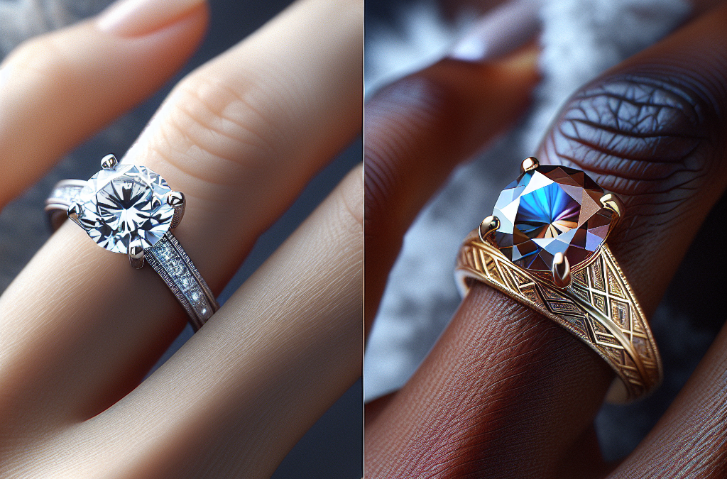How do white diamond engagement rings compare to colored diamonds?