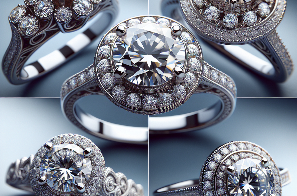What are the best round engagement ring settings with diamonds?