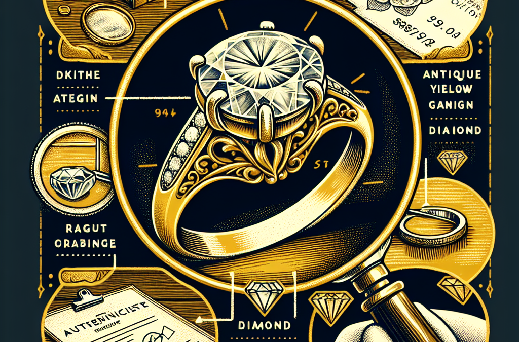 What makes antique yellow gold diamond engagement rings valuable?