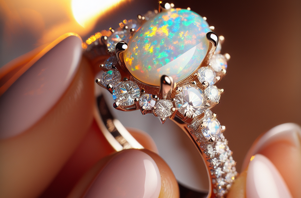 What makes opal diamond engagement rings unique?