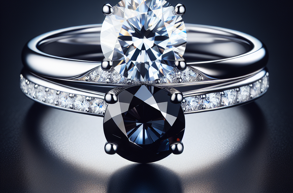 What makes white diamond with black diamond engagement rings special?
