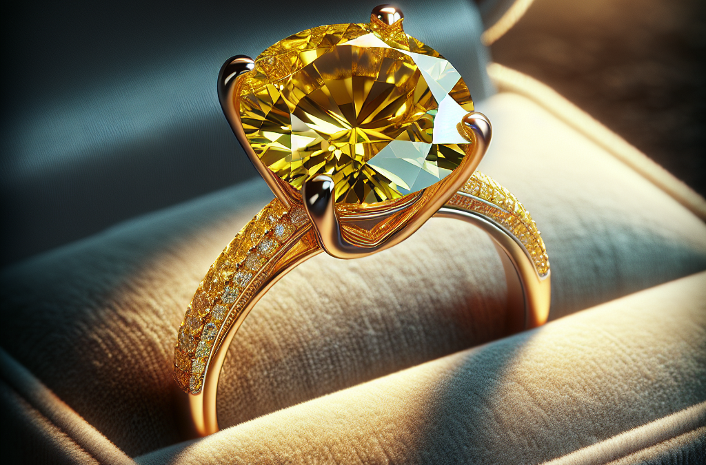 What makes yellow diamond engagement rings a unique choice?
