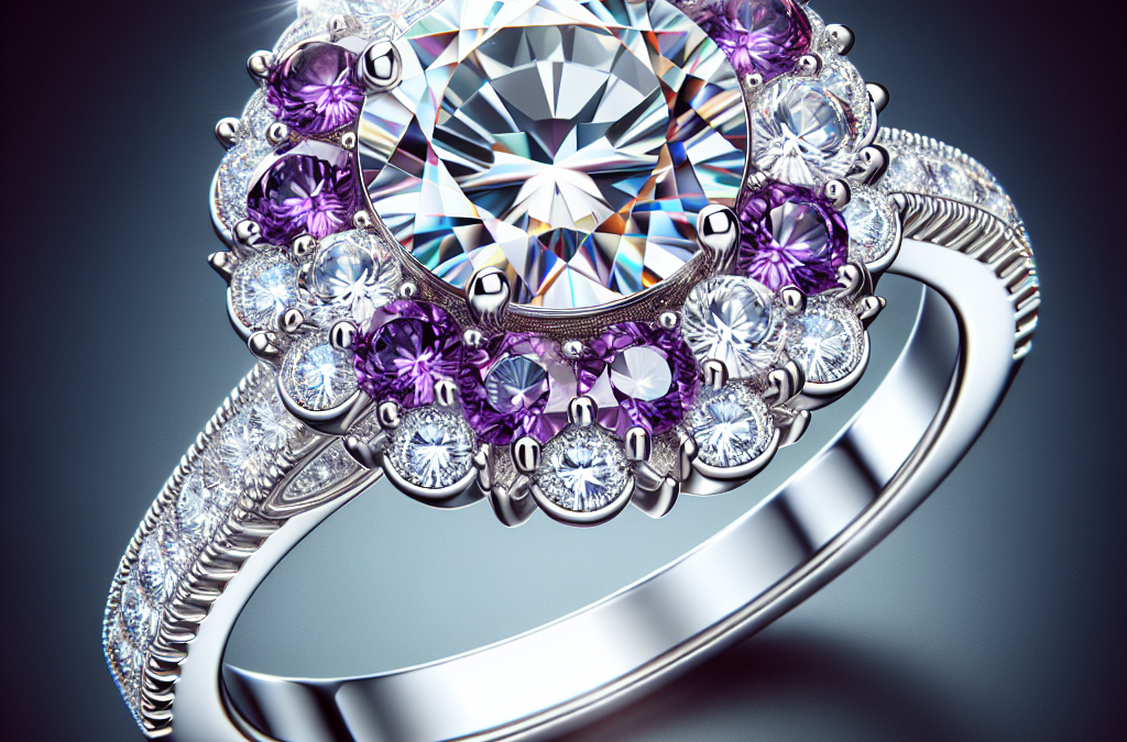 Why choose a diamond and amethyst engagement ring?