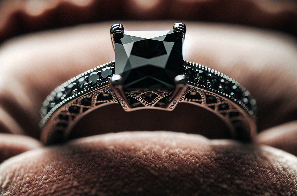 Why pick a princess cut black diamond engagement ring?