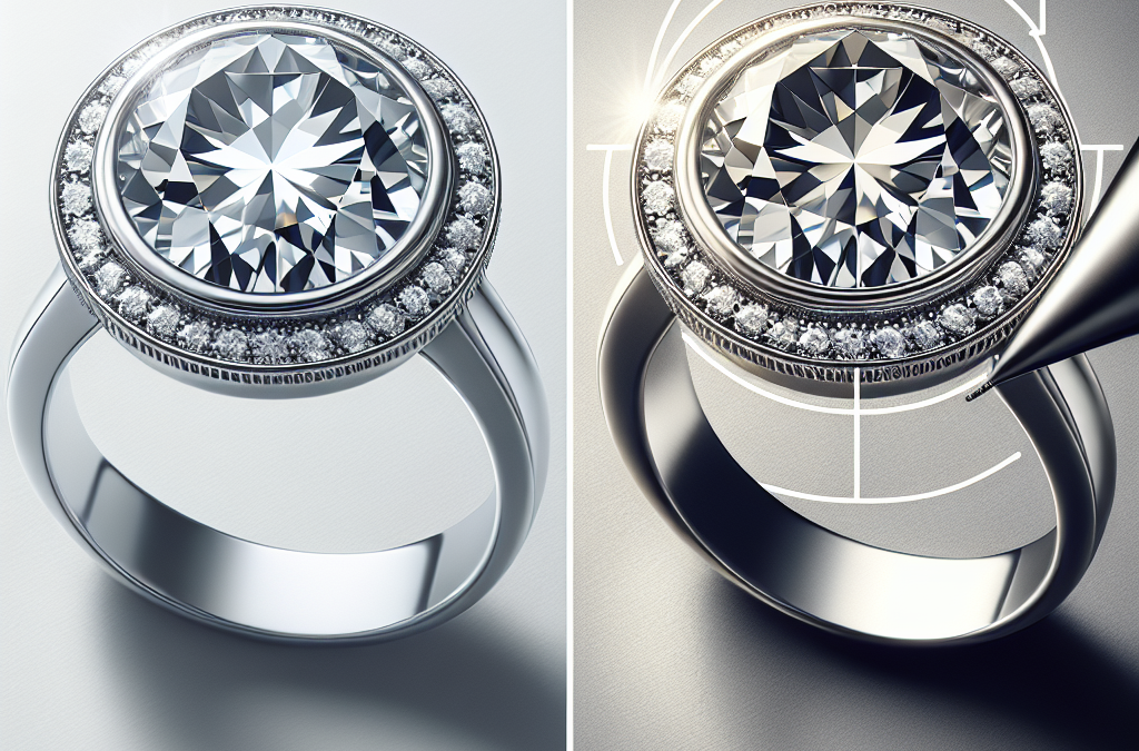 How do bezel settings enhance diamond engagement rings?