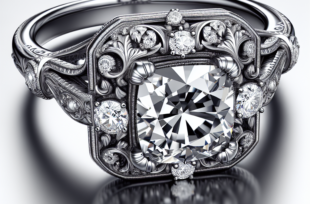 How do cushion cut diamond engagement rings create a vintage feel?