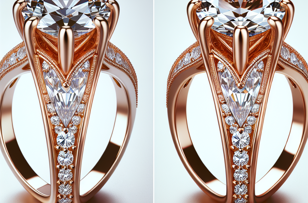 How do east west settings change the look of diamond rings?