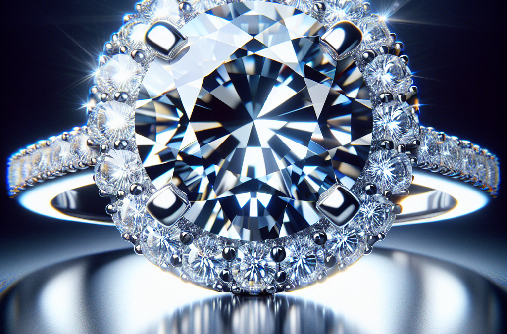 How do hidden halo settings add sparkle to diamond rings?