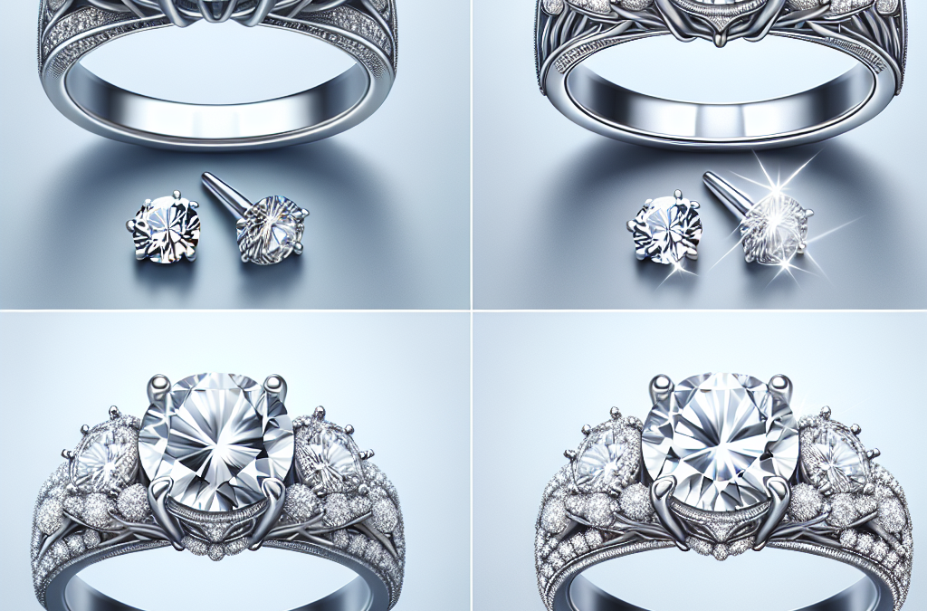 How do side stones change the appearance of a diamond ring?