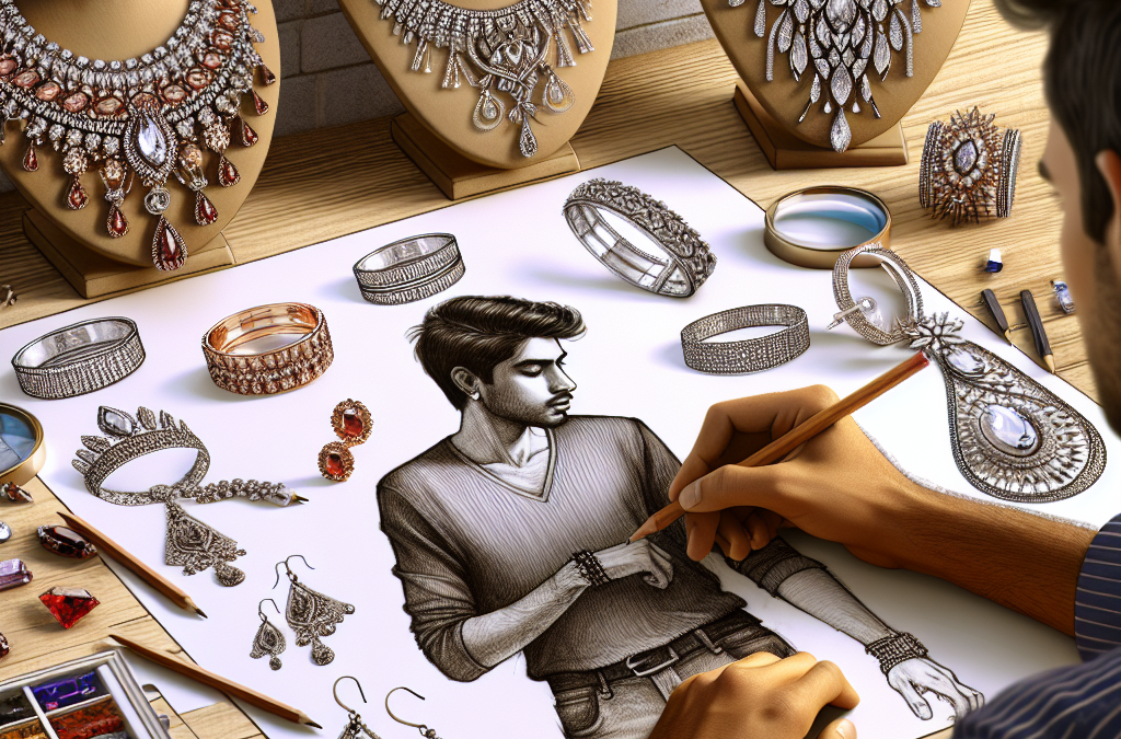 How do sketches help in custom jewelry design?