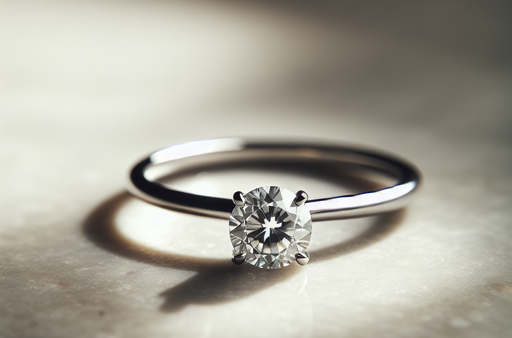 How do solitaire diamond engagement rings highlight simplicity?
