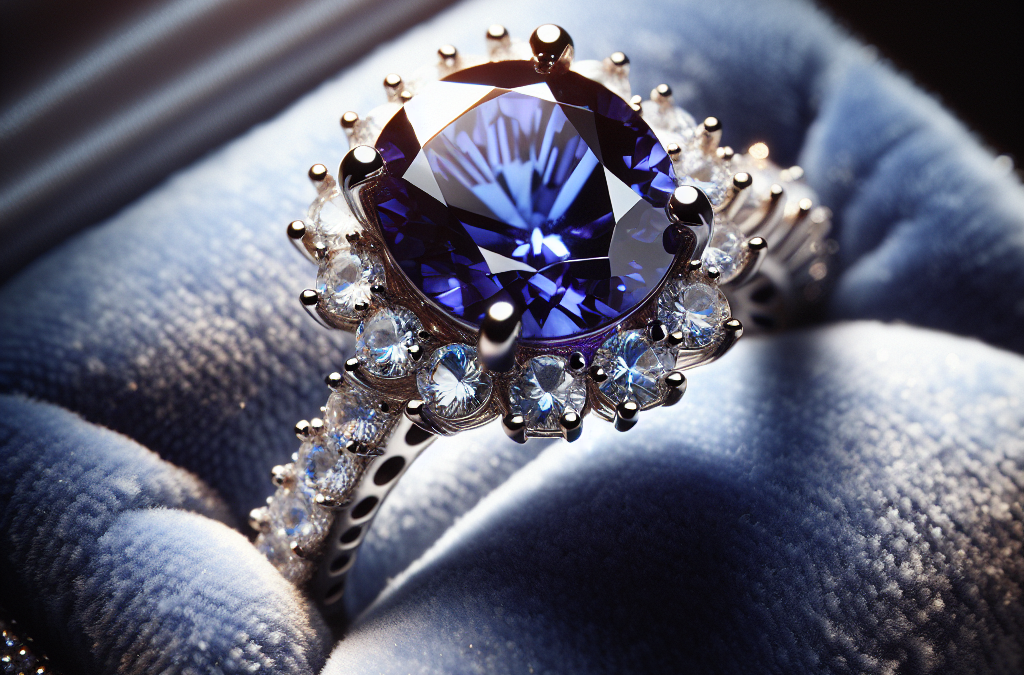 How do tanzanite engagement rings capture attention?