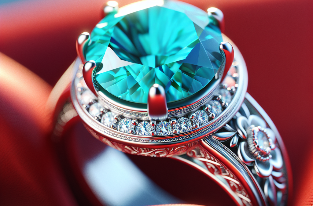 How do turquoise stones bring color to engagement rings?