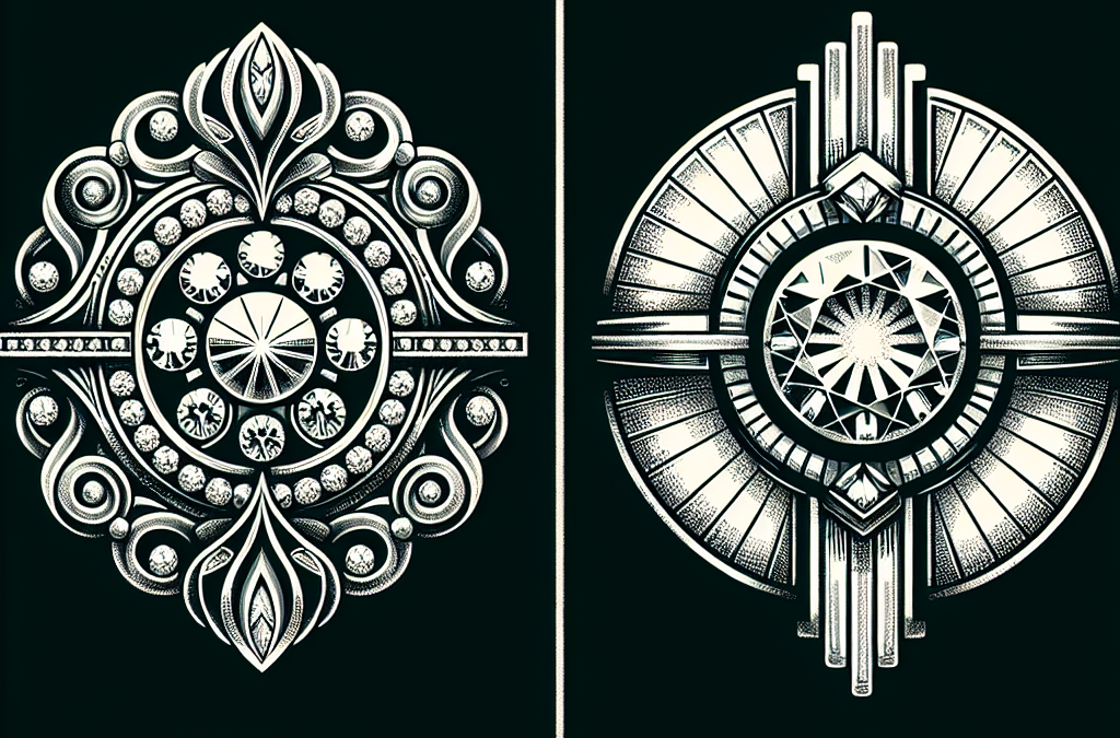 How do vintage halo designs differ from modern ones?
