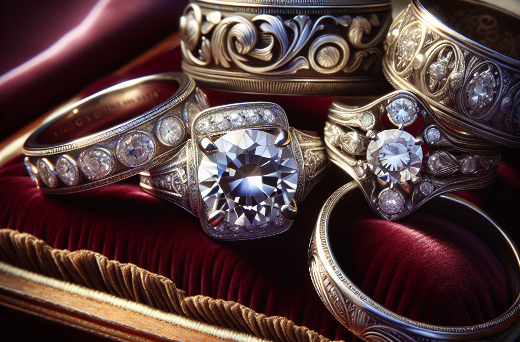 How do vintage wedding bands pair with engagement rings?