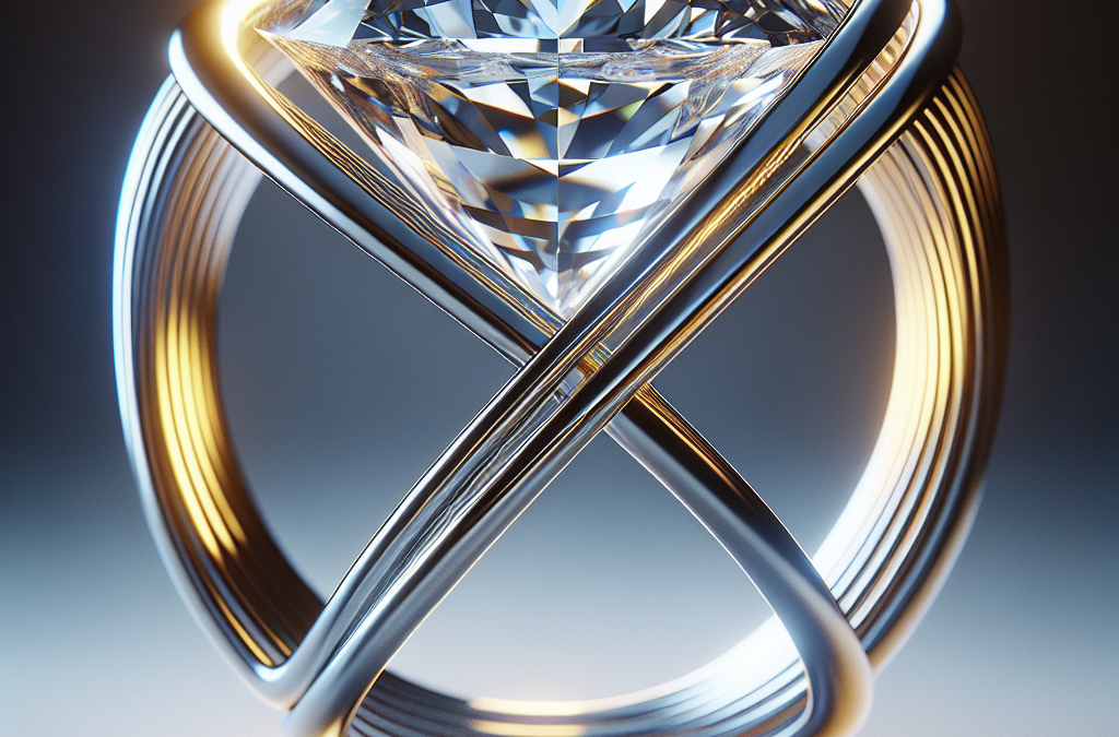 How does a tension setting highlight a diamond?