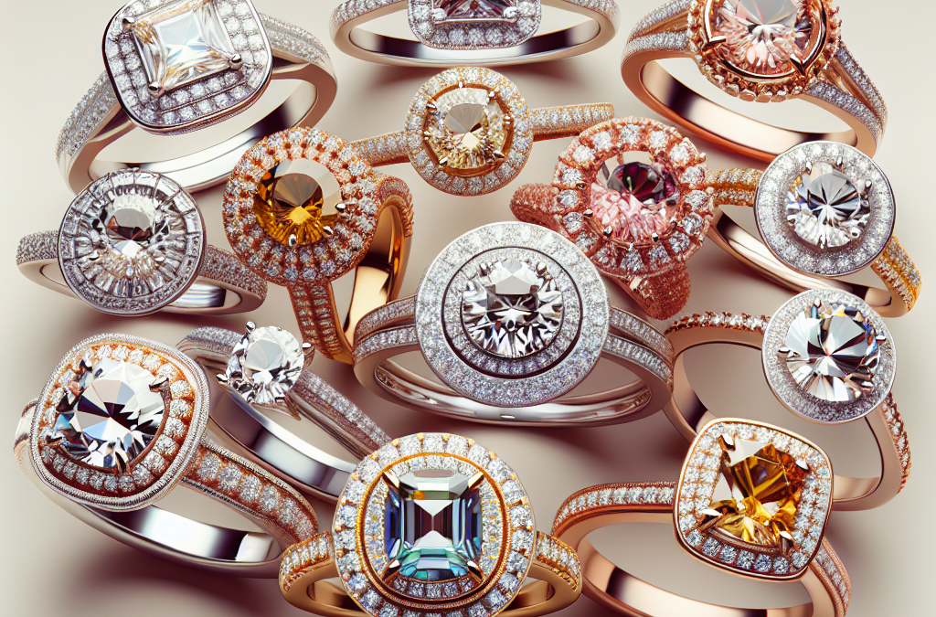 What details make custom halo rings stand out?