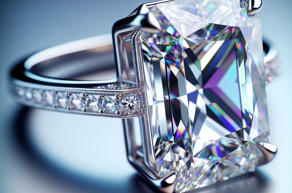 What details make radiant cut diamond engagement rings unique?