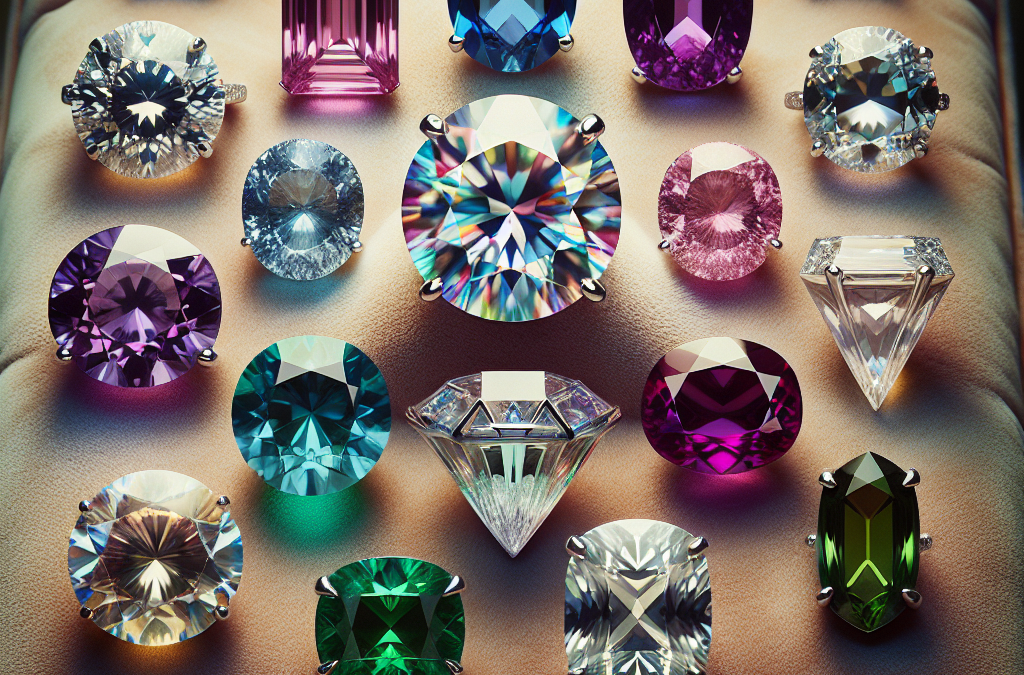 What gemstones can be used in custom engagement rings?