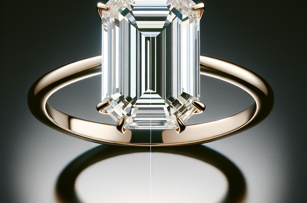What makes emerald cut diamonds elegant in engagement rings?