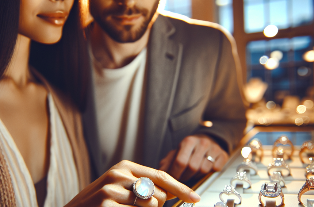 Why do some couples choose moonstone engagement rings?