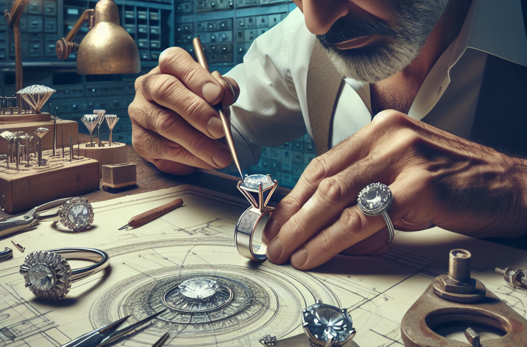How do jewelers create custom settings for diamond engagement rings?