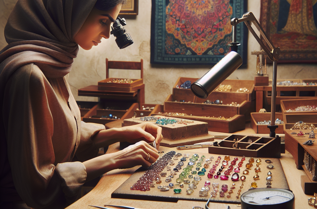 How do jewelers ensure gemstone symmetry in custom designs?