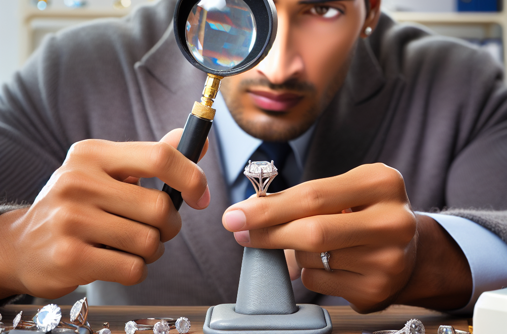 How do jewelers ensure proper balance between center stones and side stones?