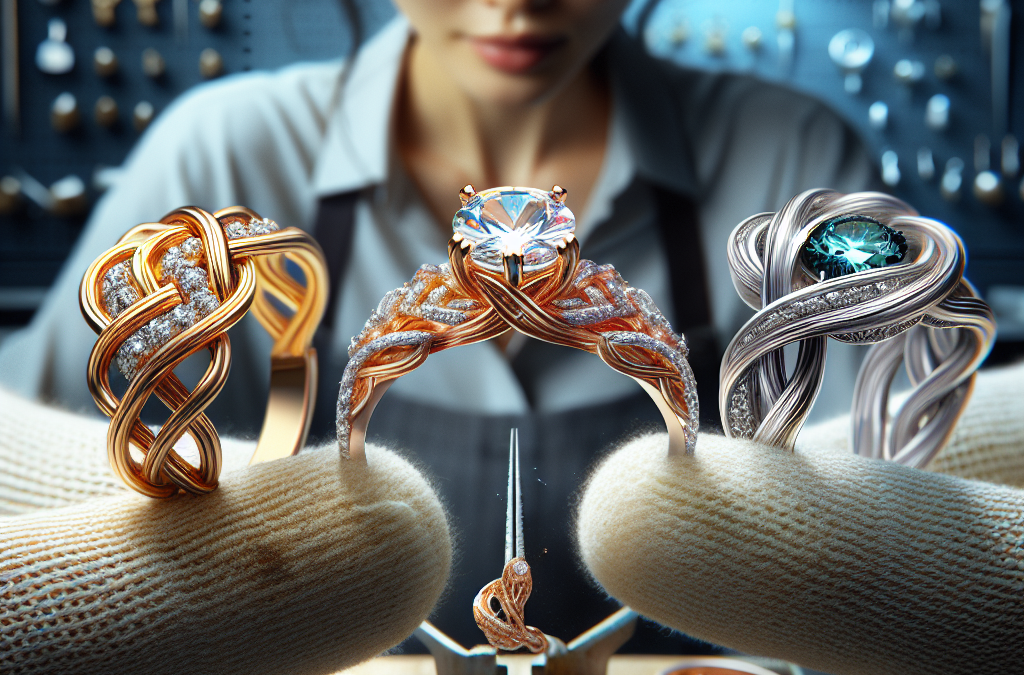 How do jewelers incorporate mixed metals in custom engagement rings?