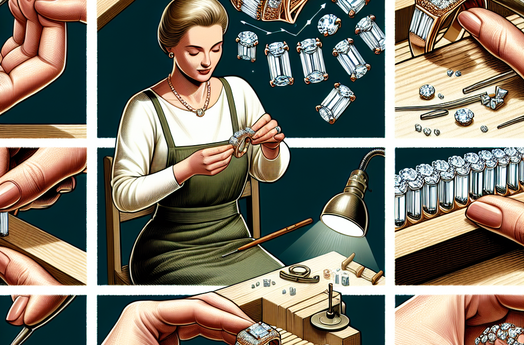 How do jewelers set baguette diamonds in engagement rings?
