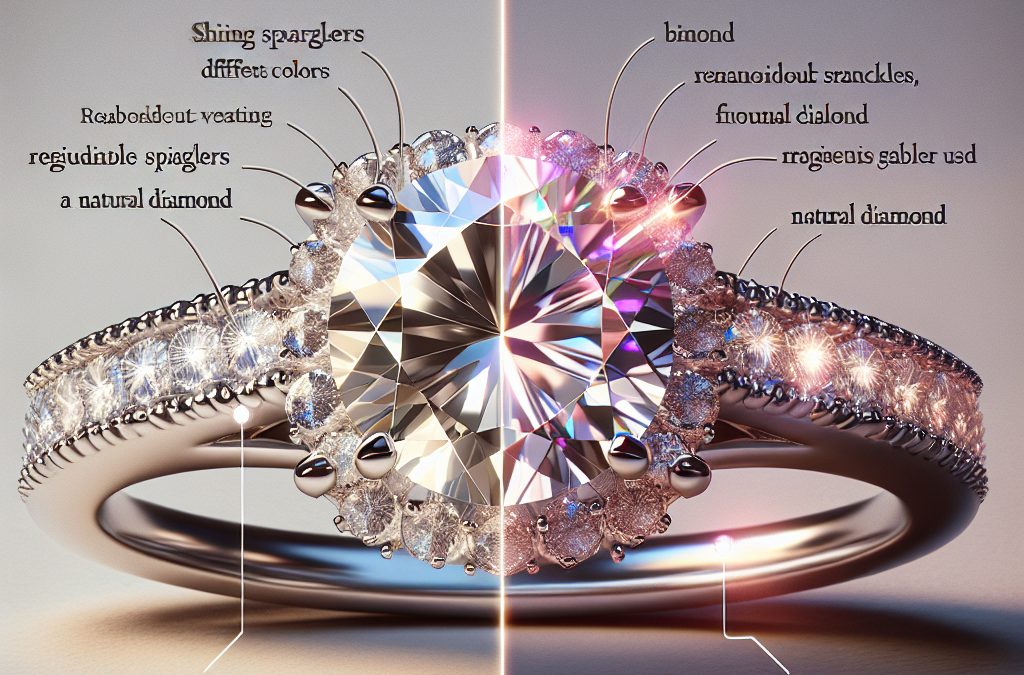 How do lab grown and natural diamonds compare in engagement rings?