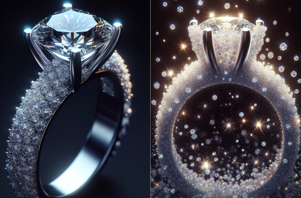 How do pavé settings change the brilliance of diamond rings?
