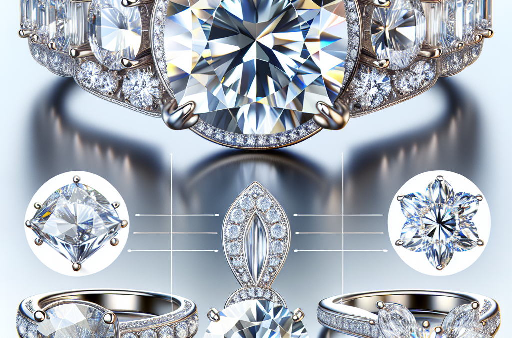 How do side stones complement a center diamond?