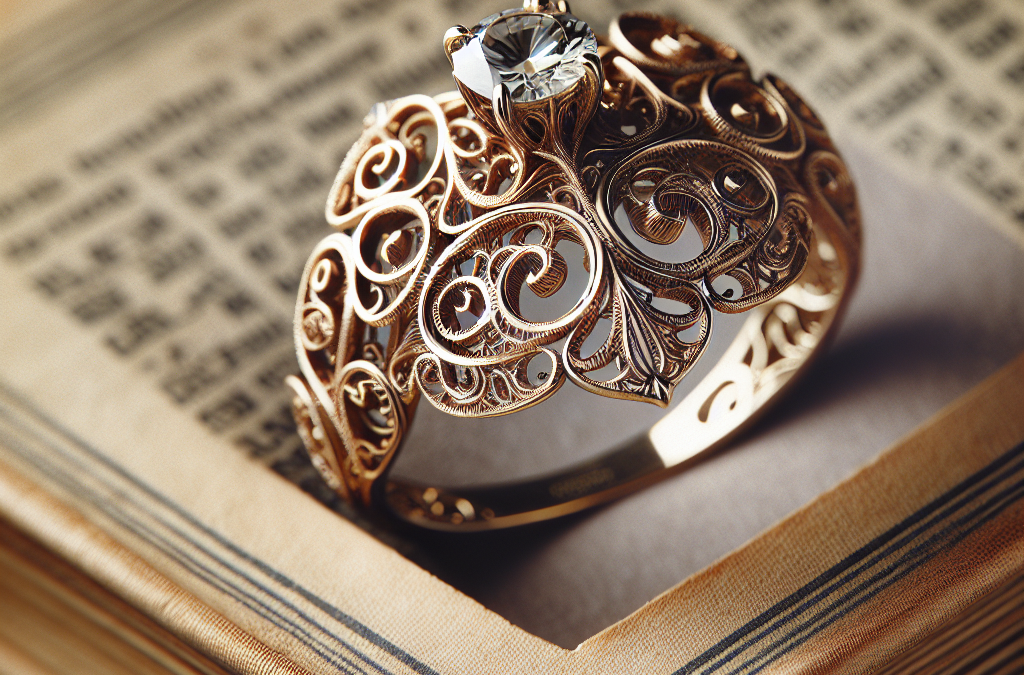 How does filigree work influence vintage engagement ring design?
