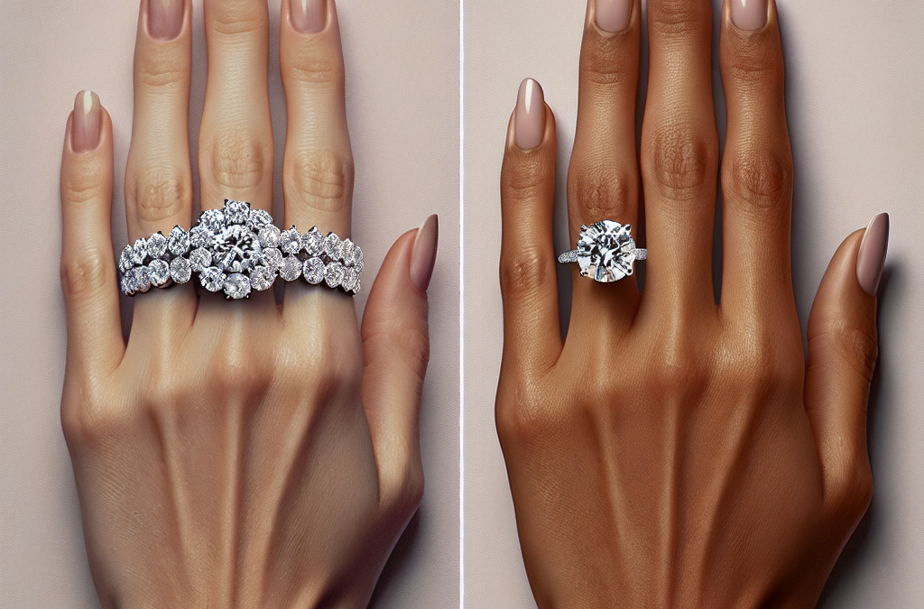 What are the differences between cluster and solitaire diamond rings?