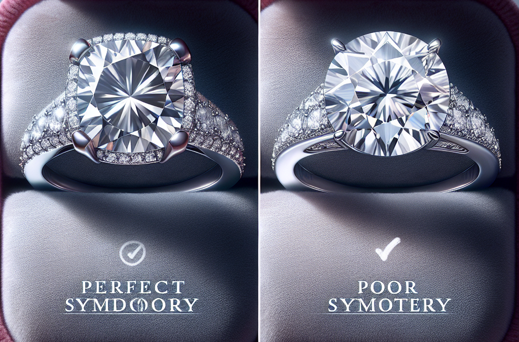 What impact does diamond symmetry have on engagement rings?