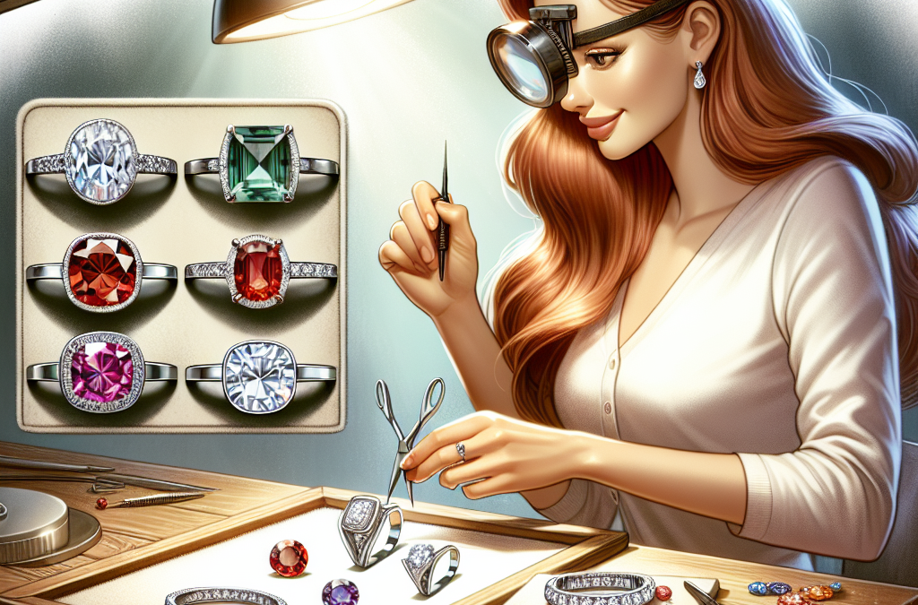 Why are mixed gemstone accents used in custom diamond rings?